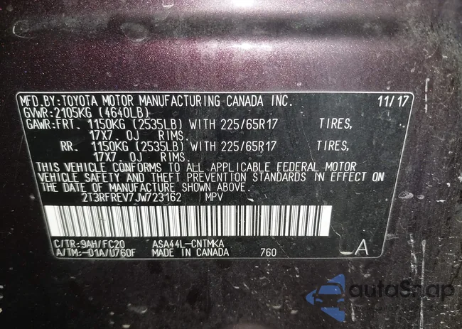 2T3RFREV7JW723162: 43930094