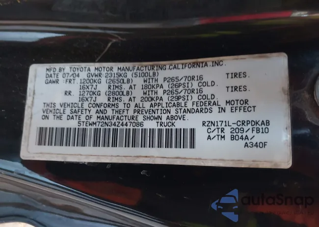 5TEWM72N34Z447086: 43930102