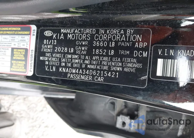 KNADM4A34D6215421: 43930162