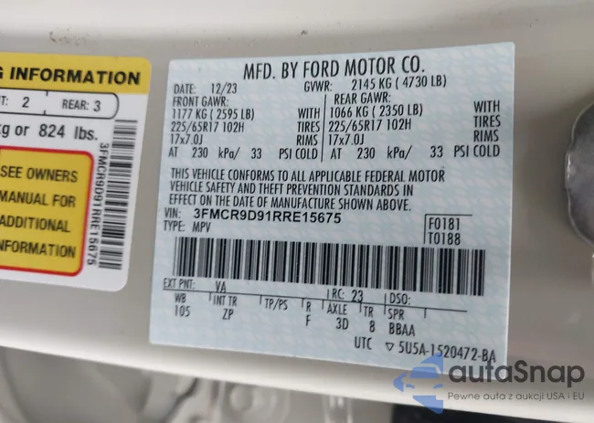 3FMCR9D91RRE15675: 43930223