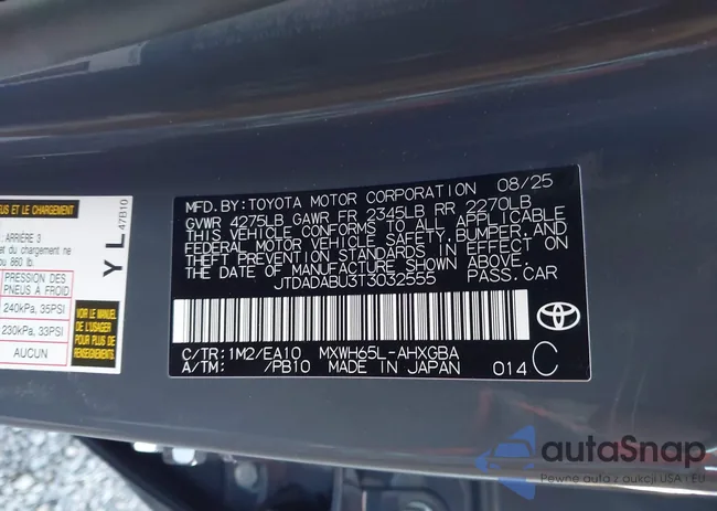 JTDADABU3T3032555: 43930277