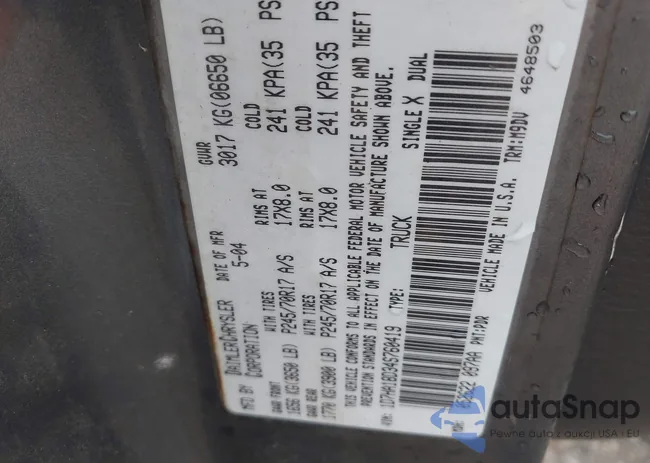 1D7HA18D34S760419: 43929421