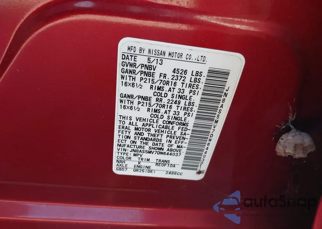 JN8AS5MV7DW644037: 43929446