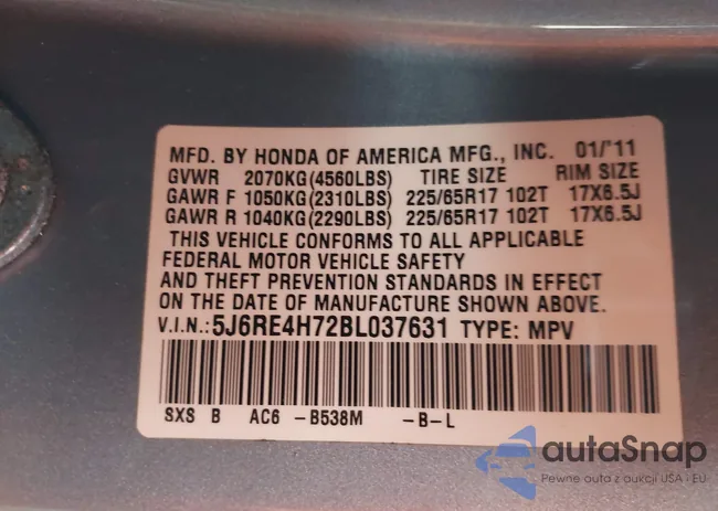 5J6RE4H72BL037631: 43929607