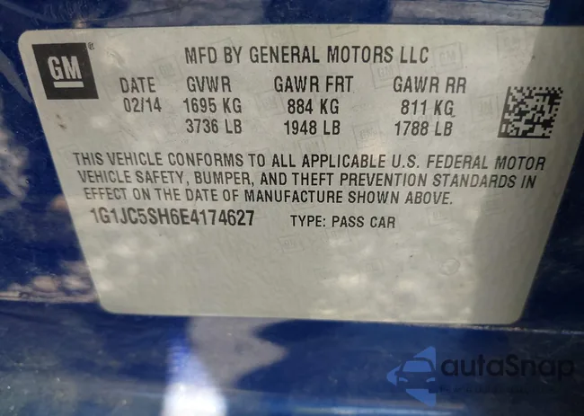 1G1JC5SH6E4174627: 43930894