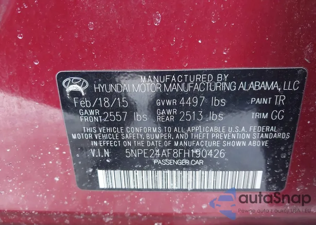 5NPE24AF8FH190426: 43931099