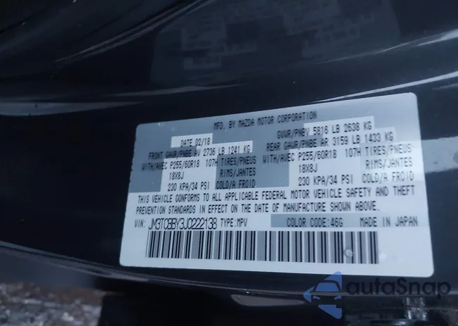 JM3TCBBY3J0222138: 43931115