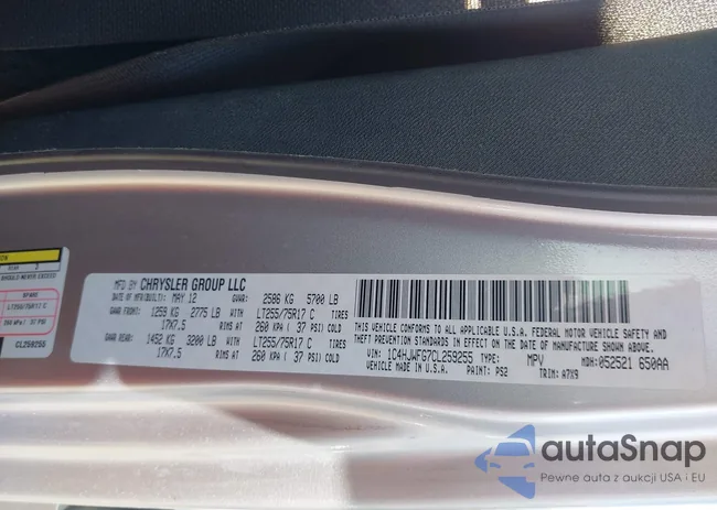 1C4HJWFG7CL259255: 43931249