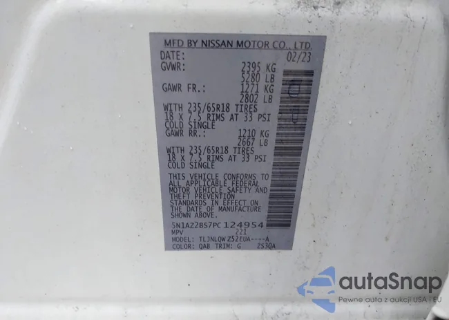 5N1AZ2BS7PC124954: 43931276