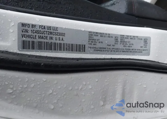 1C4SDJCT2MC523002: 43931371