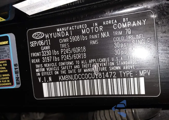 KM8NUDCC0CU181472: 43930409