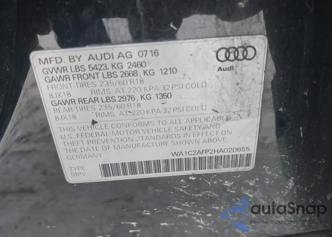 WA1C2AFP2HA020655: 43930548