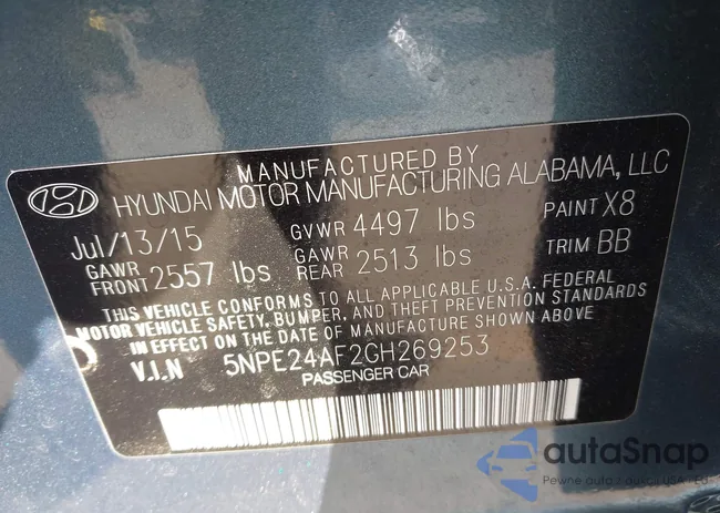 5NPE24AF2GH269253: 43930604