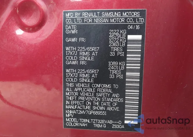 KNMAT2MV7GP689551: 43930661