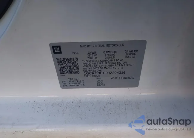 1GCRCNEC9JZ294316: 43931802