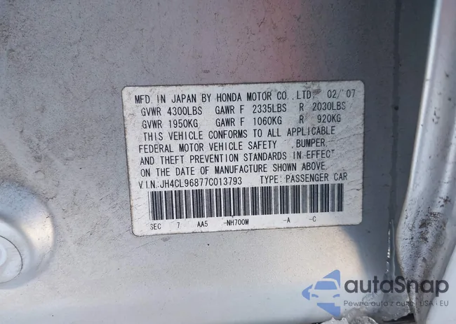 JH4CL96877C013793: 43931934