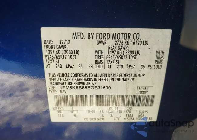 1FM5K8B88EGB31530: 43931983