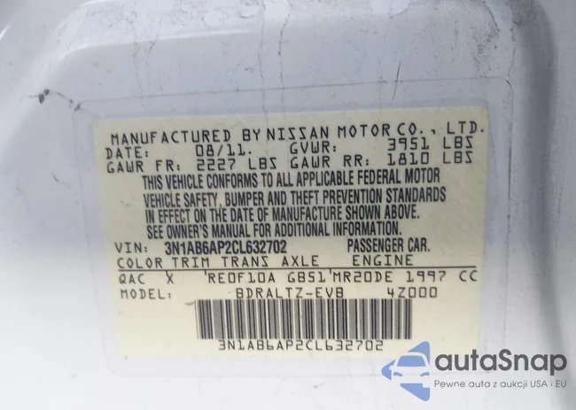 3N1AB6AP2CL632702: 43931994