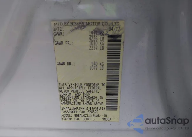 1N4AL3AP2HN349920: 43932003