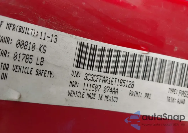 3C3CFFAR1ET165128: 43932016