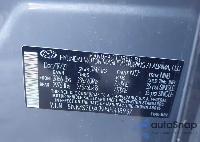 5NMS2DAJ9NH418937: 43932079