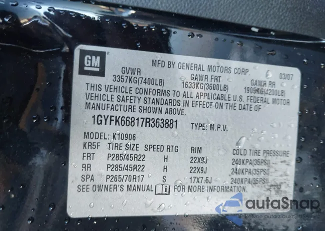 1GYFK66817R363881: 43932157