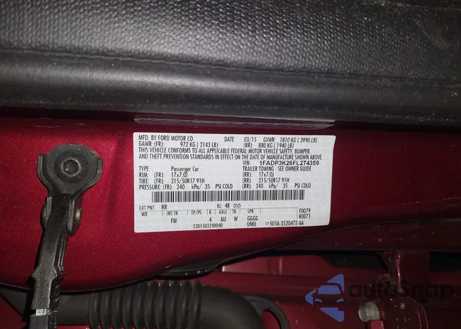 1FADP3K26FL274359: 43932162