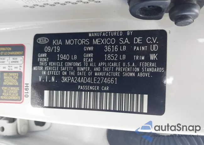 3KPA24AD4LE274661: 43932344