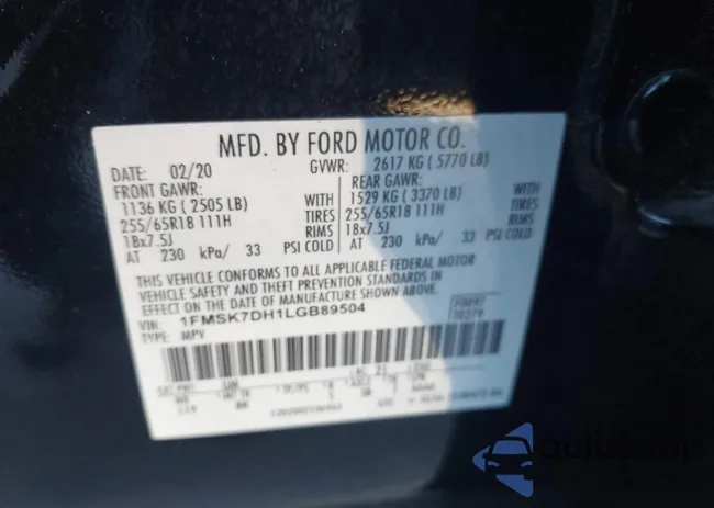 1FMSK7DH1LGB89504: 43932361