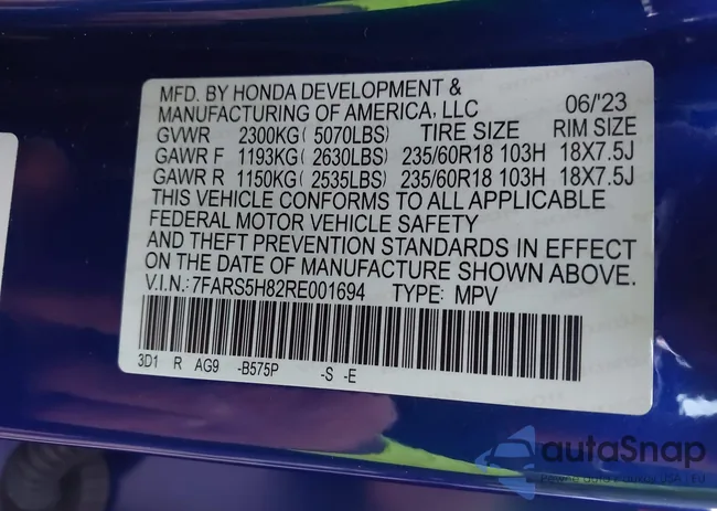 7FARS5H82RE001694: 43931396