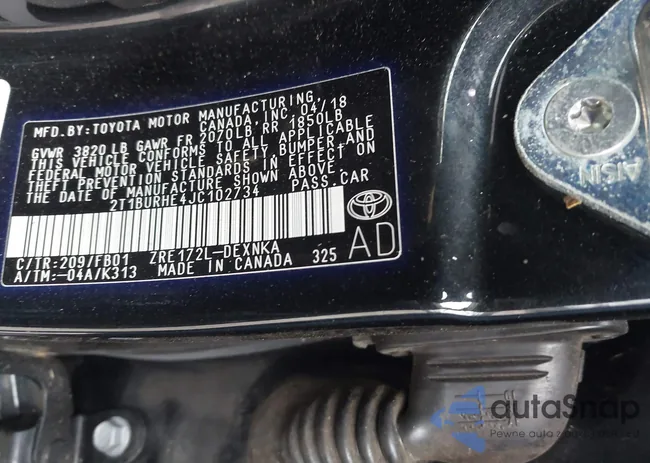 2T1BURHE4JC102734: 43931691