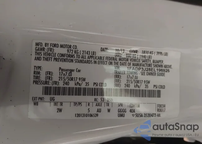 1FADP3J28EL196926: 43932798