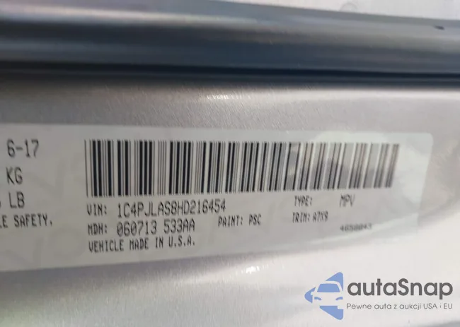 1C4PJLAS8HD216454: 43932823