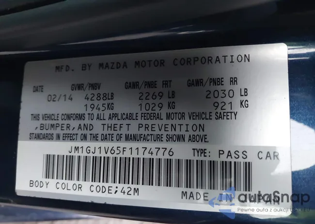 JM1GJ1V65F1174776: 43932836