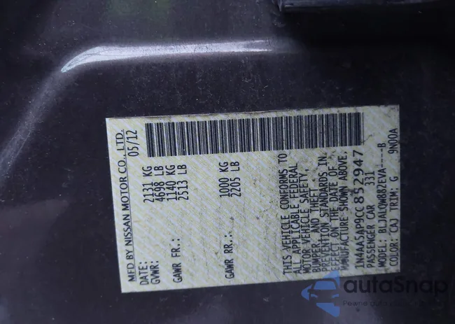 1N4AA5AP9CC852947: 43932847