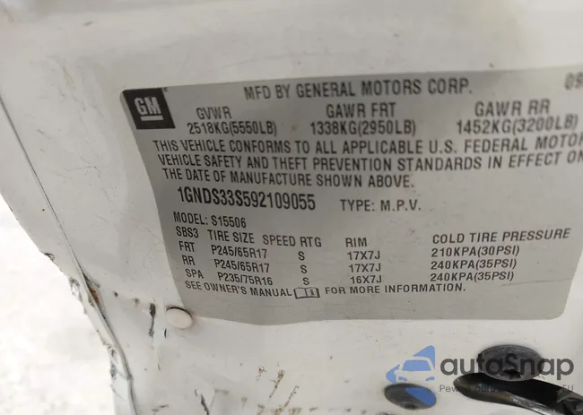 1GNDS33S592109055: 43932907