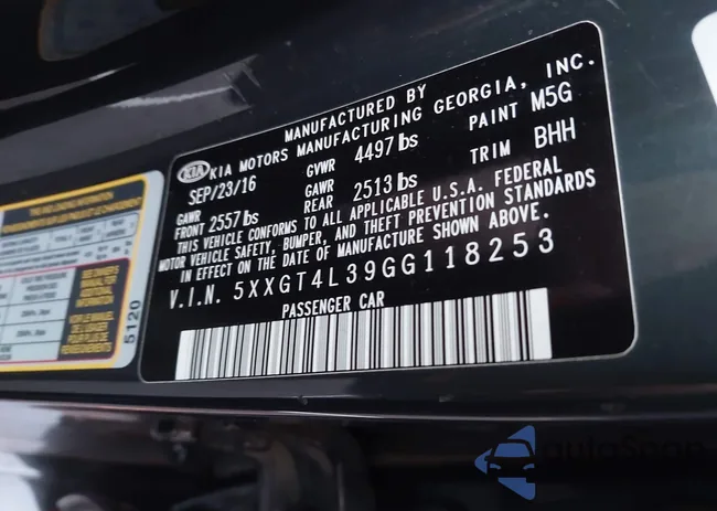 5XXGT4L39GG118253: 43932914