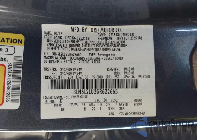 3LN6L2LU2GR622665: 43932948