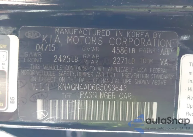 KNAGN4AD6G5093643: 43932993