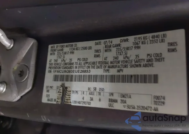 1FMCU9G93EUE26853: 43932996