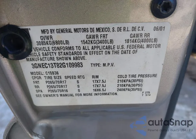 3GNEC13T82G109983: 43933016