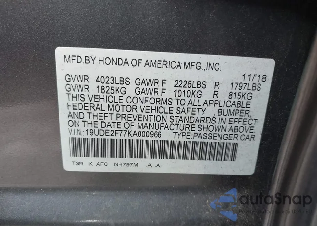 19UDE2F77KA000966: 43933037