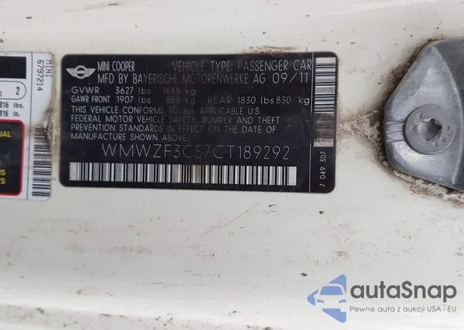 WMWZF3C57CT189292: 43933039