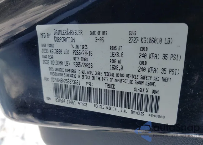 1D7HW48N25S273631: 43933048