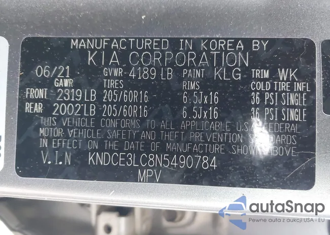 KNDCE3LC8N5490784: 43933075