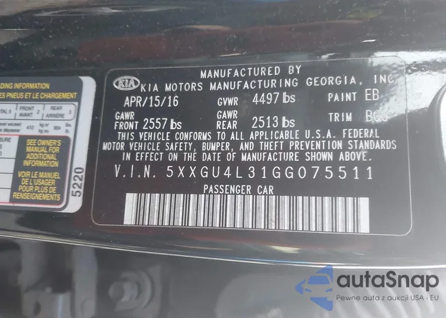 5XXGU4L31GG075511: 43933083