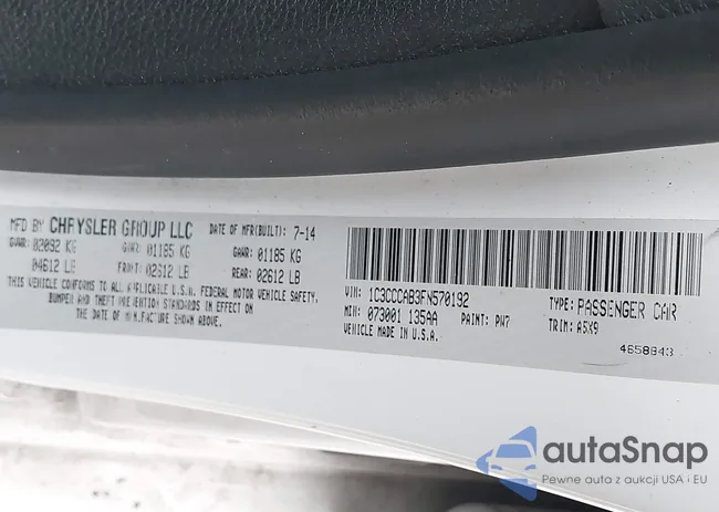 1C3CCCAB3FN570192: 43933110