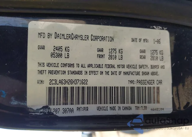 2C3LA63H26H371622: 43933113