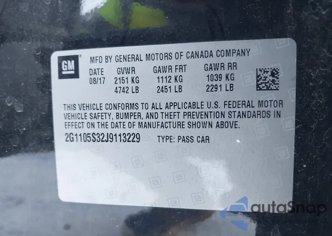 2G1105S32J9113229: 43933125