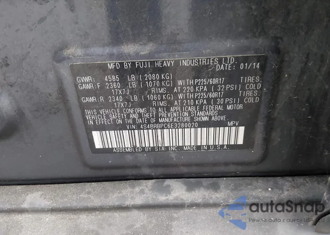 4S4BRBPC6E3280020: 43933192